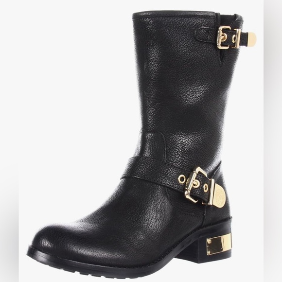 Vince Camuto Shoes - Vince Camuto leather biker bootie. Size 6 1/2